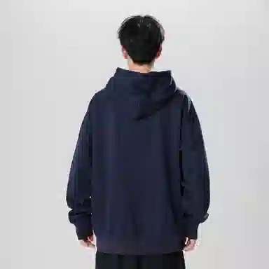 阿凡迪 美式复古潮流高街个性潮牌卡通字母印花设计纯色宽松日常舒适学生党休闲百搭氛围感学院风长袖纽扣套头连帽卫衣 男女同款