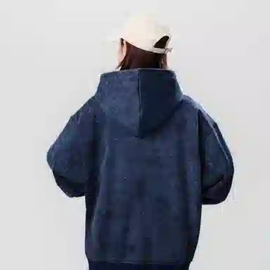 阿凡迪 满天星美式高街复古时尚潮流创意个性简约花卉字母印花宽松日常通勤休闲运动经典百搭长袖氛围感套头连帽卫衣 男女同款