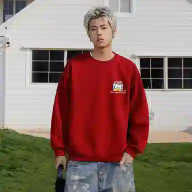 Avandi Plaid Cat Logo Sweatshirt