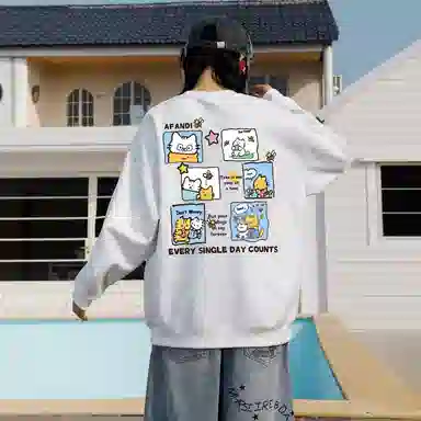 Avandi Plaid Cat Logo Sweatshirt