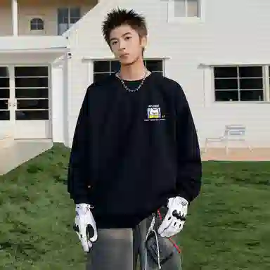 Avandi Plaid Cat Logo Sweatshirt