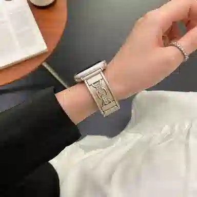 导维 表带 华为适用 金属材质 智能腕表设计款双环腕带电子手环配件男女通用