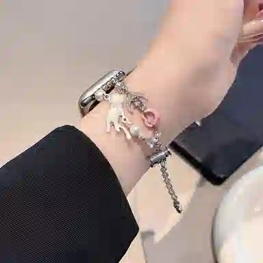 导维 手表表带 苹果适用 合金材质 珍珠手链腕带男女通用