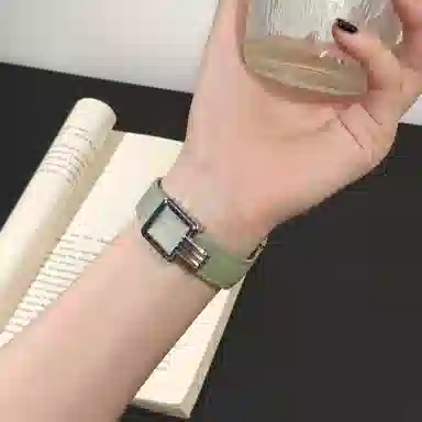 导维 表带 荣耀适用 真皮材质 经典优雅真皮腕带男女通用