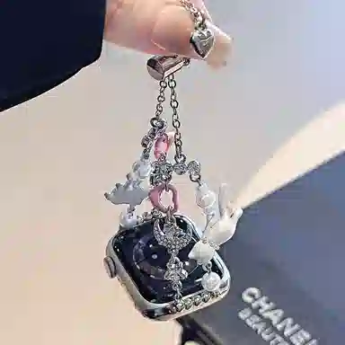 导维 手表表带 苹果适用 合金材质 珍珠手链腕带男女通用