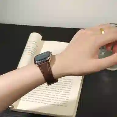 导维 表带 荣耀适用 真皮材质 经典优雅真皮腕带男女通用