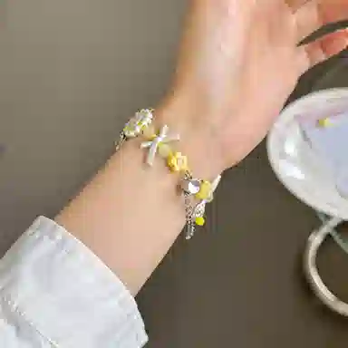 导维 表带 华为适用 串珠材质 太阳花时尚装饰男女通用