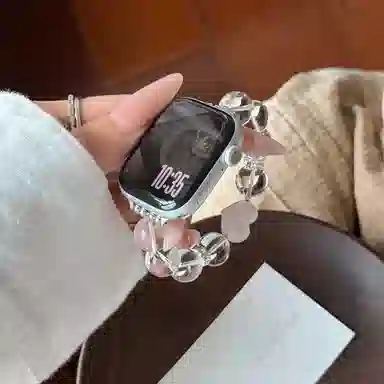 导维 表带 华为适用 串珠材质 弹力串珠表带男女通用