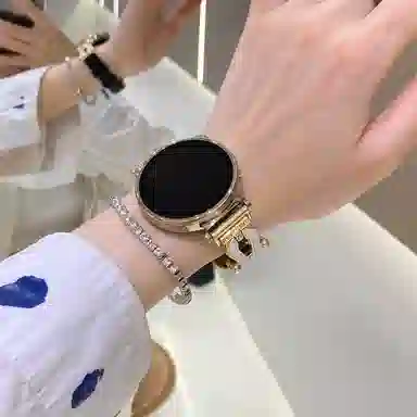 导维 三星适用 手表表带 金属 牛皮材质 时尚高级男女通用