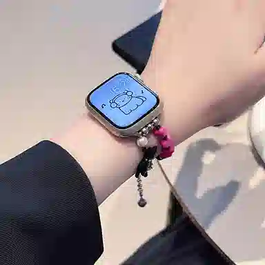 导维 手表表带 苹果适用 合金材质 珍珠手链腕带男女通用