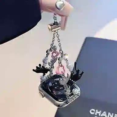 导维 手表表带 苹果适用 合金材质 珍珠手链腕带男女通用