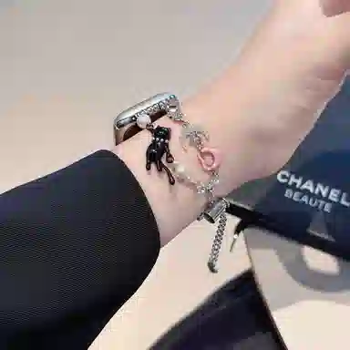 导维 手表表带 苹果适用 合金材质 珍珠手链腕带男女通用