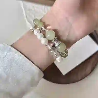 导维 表带 华为适用 串珠材质 智能腕表水晶串珠华为手环腕带表链男女通用