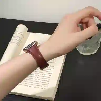 导维 表带 荣耀适用 真皮材质 经典优雅真皮腕带男女通用