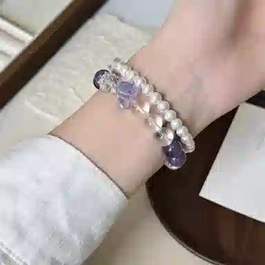 导维 表带 华为适用 串珠材质 智能腕表水晶串珠华为手环腕带表链男女通用