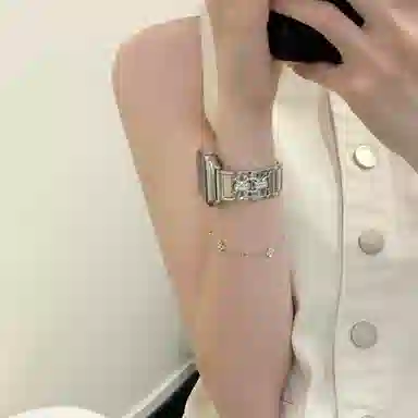 导维 表带 华为适用 金属材质 智能腕表设计款双环腕带电子手环配件男女通用