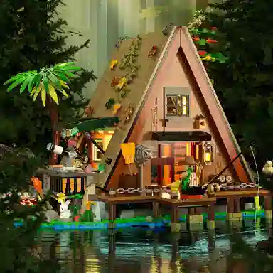 格薇拉 森林木屋树屋 建筑桌面益智玩具 拼装模型