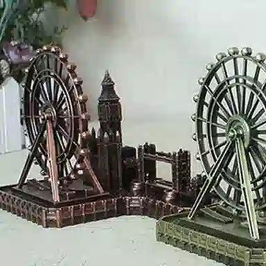 格薇拉 英国伦敦眼大本钟塔桥教堂巴黎群楼建筑 成品模型
