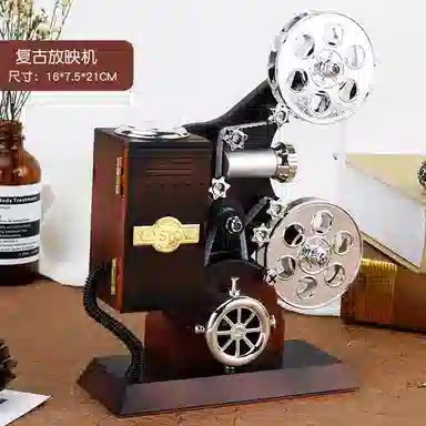 格薇拉 放映机音乐盒创意复古电影胶片播放带 成品模型