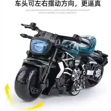 格薇拉 合金回力摩托车塑料赛车 成品模型