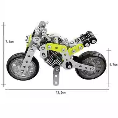 格薇拉 不锈钢螺丝益智玩具摩托车 拼装模型