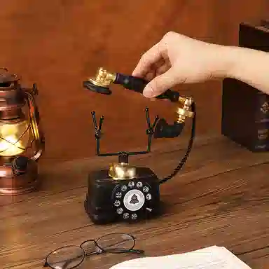 格薇拉 美式复古电话机怀旧电话机 成品模型