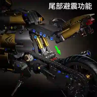 格薇拉 机车积木玩具仿真还原摩托赛车 成品模型