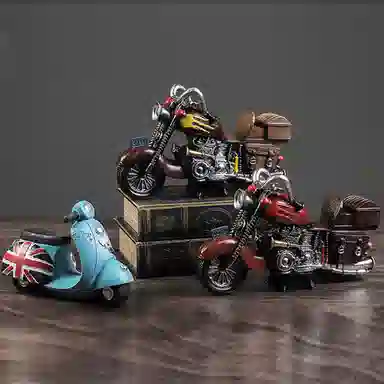 格薇拉 美式复古摩托汽车 成品模型