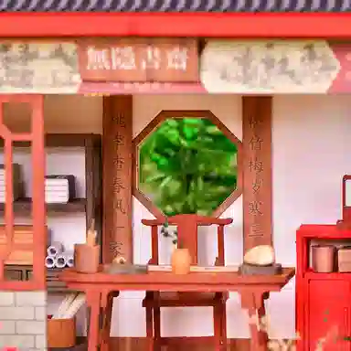 格薇拉 中国风小屋创意庭院别墅 拼装模型