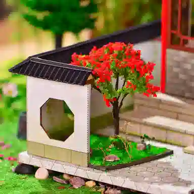 格薇拉 中国风小屋创意庭院别墅 拼装模型