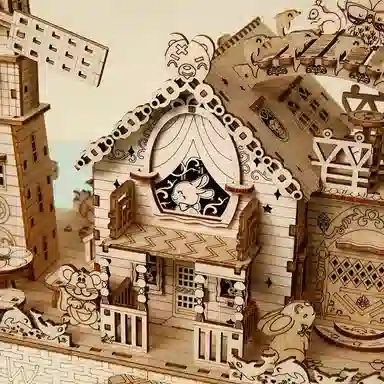 格薇拉 动物小屋 木质立体拼图木质拼图玩具益智玩具 拼装模型