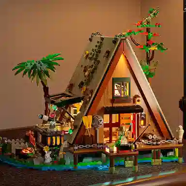 格薇拉 森林木屋树屋 建筑桌面益智玩具 拼装模型