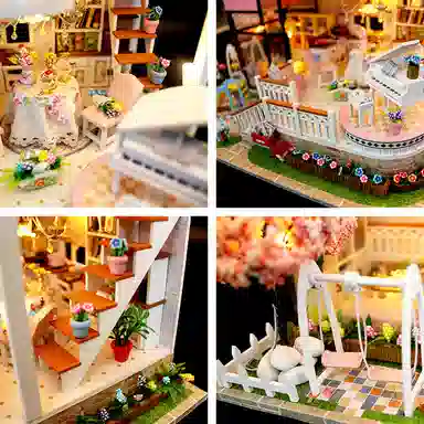 格薇拉 创意小屋手工阁楼艺术房甜言蜜语 拼装模型