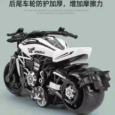 格薇拉 合金回力摩托车塑料赛车 成品模型