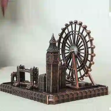 格薇拉 英国伦敦眼大本钟塔桥教堂巴黎群楼建筑 成品模型