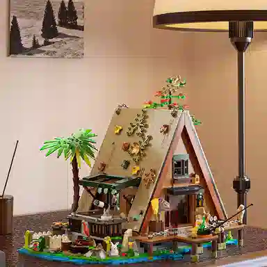 格薇拉 森林木屋树屋 建筑桌面益智玩具 拼装模型