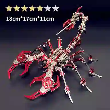 格薇拉 钢魔兽红色蝎子魔蝎金属机械 拼装模型