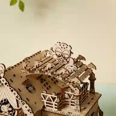 格薇拉 动物小屋 木质立体拼图木质拼图玩具益智玩具 拼装模型