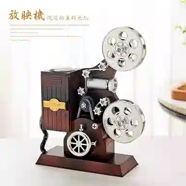 格薇拉 放映机音乐盒创意复古电影胶片播放带 成品模型