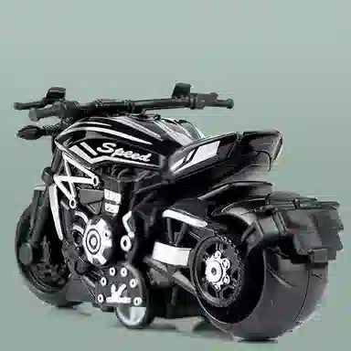 格薇拉 合金回力摩托车塑料赛车 成品模型