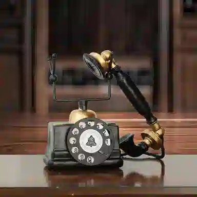 格薇拉 复古美式工业风树脂电话机 成品模型