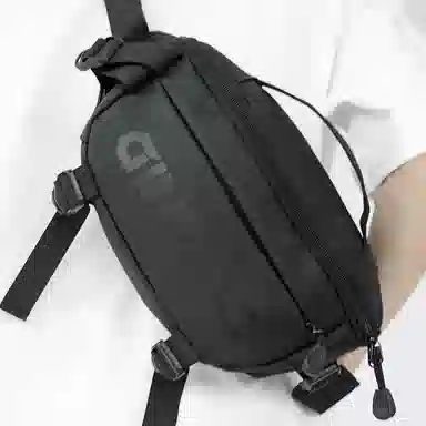 南潇湘 休闲潮牌骑行机车逛街出行百搭多功能简约韩范单肩包 尼龙 胸包腰包 常规 男女同款情侣款 多色