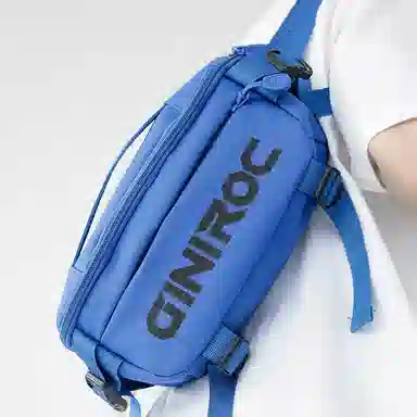 南潇湘 休闲潮牌骑行机车逛街出行百搭多功能简约韩范单肩包 尼龙 胸包腰包 常规 男女同款情侣款 多色