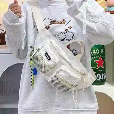 运动潮流 南潇湘 通勤轻便时尚 多口袋休闲百搭 尼龙 胸包 常规 男女同款情侣款 多色