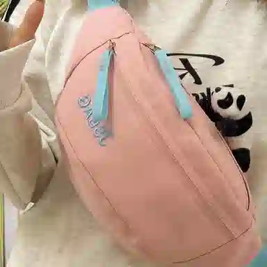 南潇湘 撞色百搭简约潮流 涤纶（聚酯纤维） 胸包 女款 多色