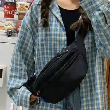 南潇湘 高颜值韩版潮流百搭 涤纶（聚酯纤维） 胸包 男女同款情侣款 白色/黑色/红色/绿色