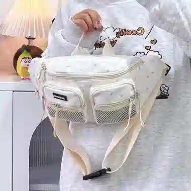 运动潮流 南潇湘 通勤轻便时尚 多口袋休闲百搭 尼龙 胸包 常规 男女同款情侣款 多色