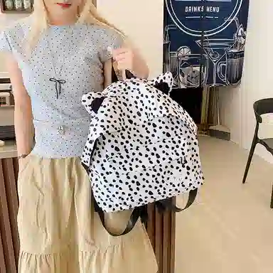 Nanxiaoxiang Backpack White Stars/White Leopard