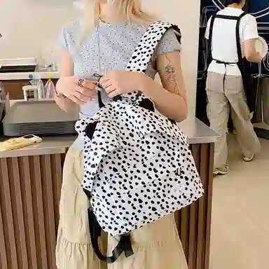 Nanxiaoxiang Backpack White Stars/White Leopard
