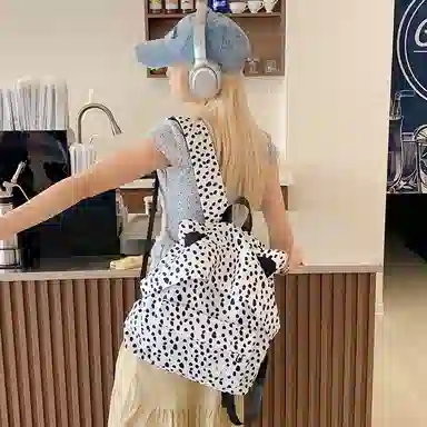 Nanxiaoxiang Backpack White Stars/White Leopard